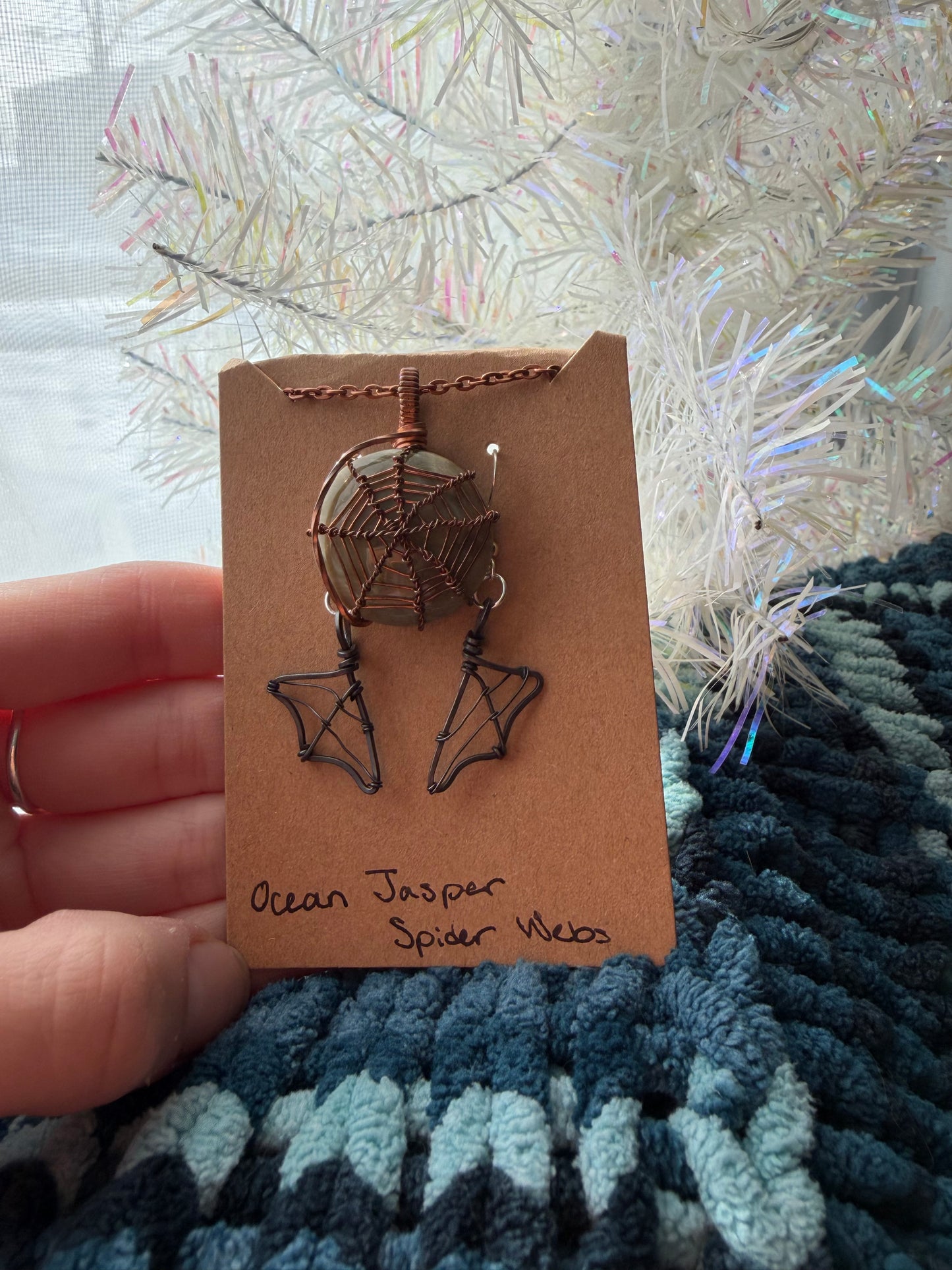 Ocean Jasper Spider Web Gift Set