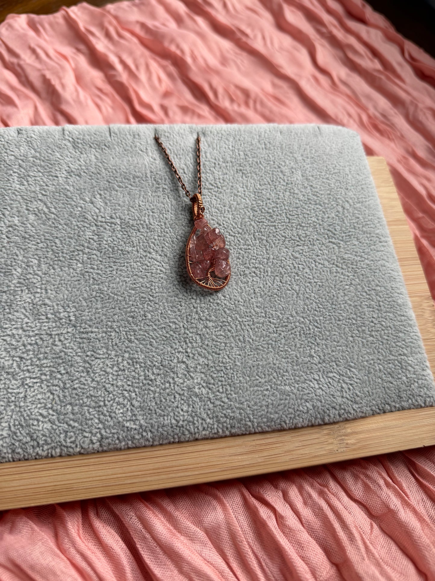 Strawberry Quartz Tree of Life