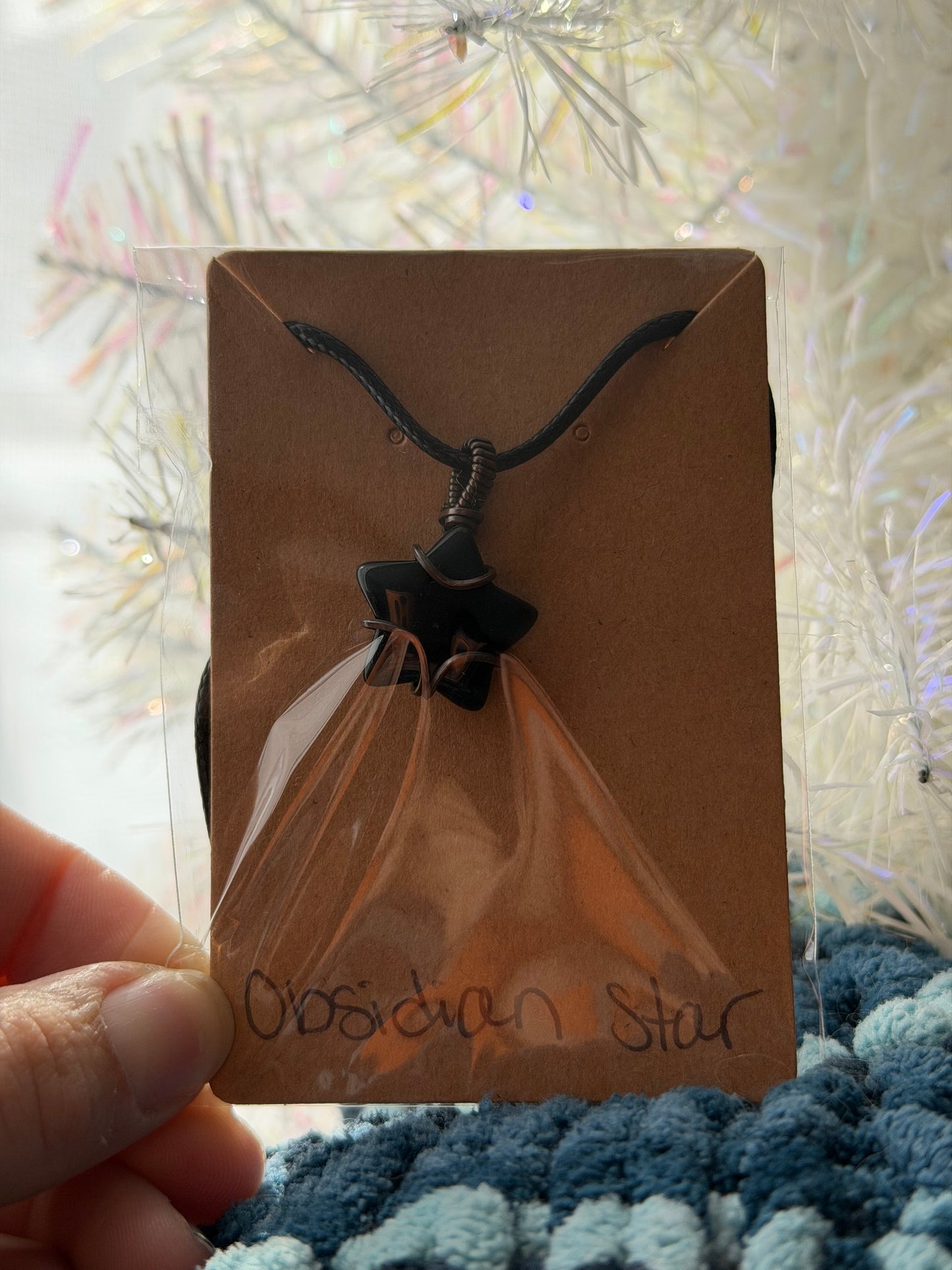 Obsidian Star Pendant