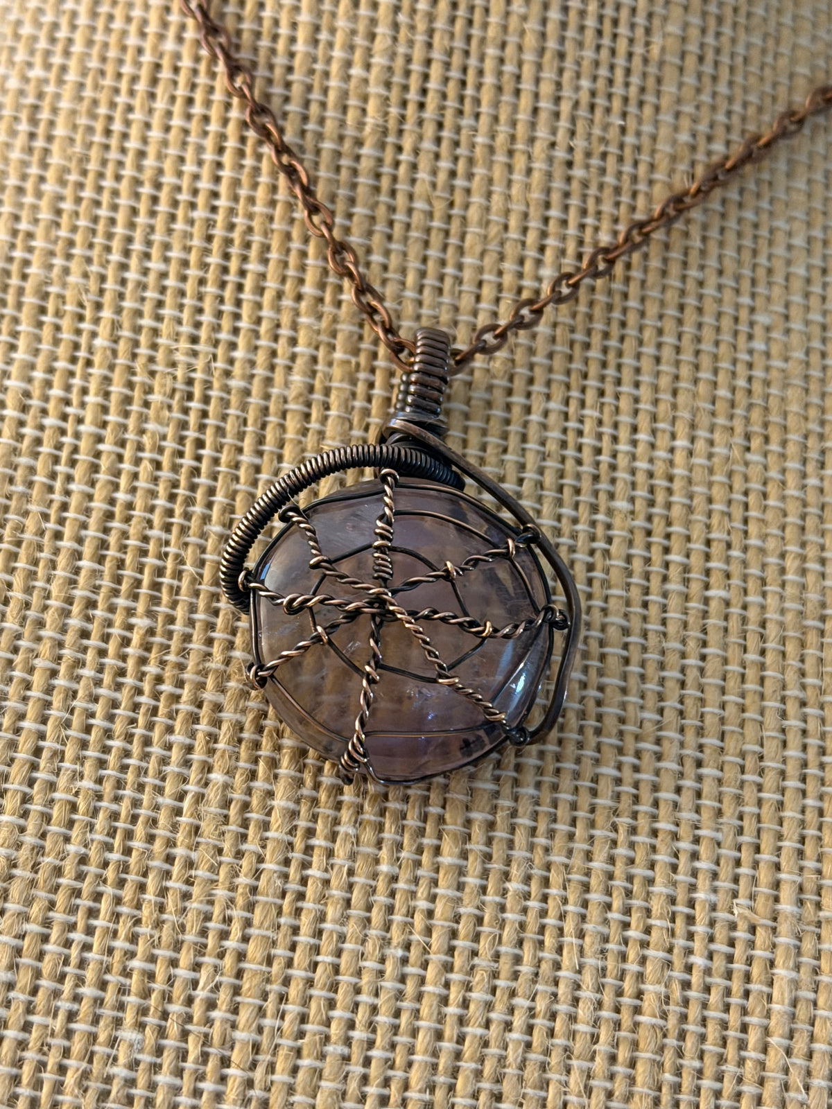 Ametrine Spider Web Pendant