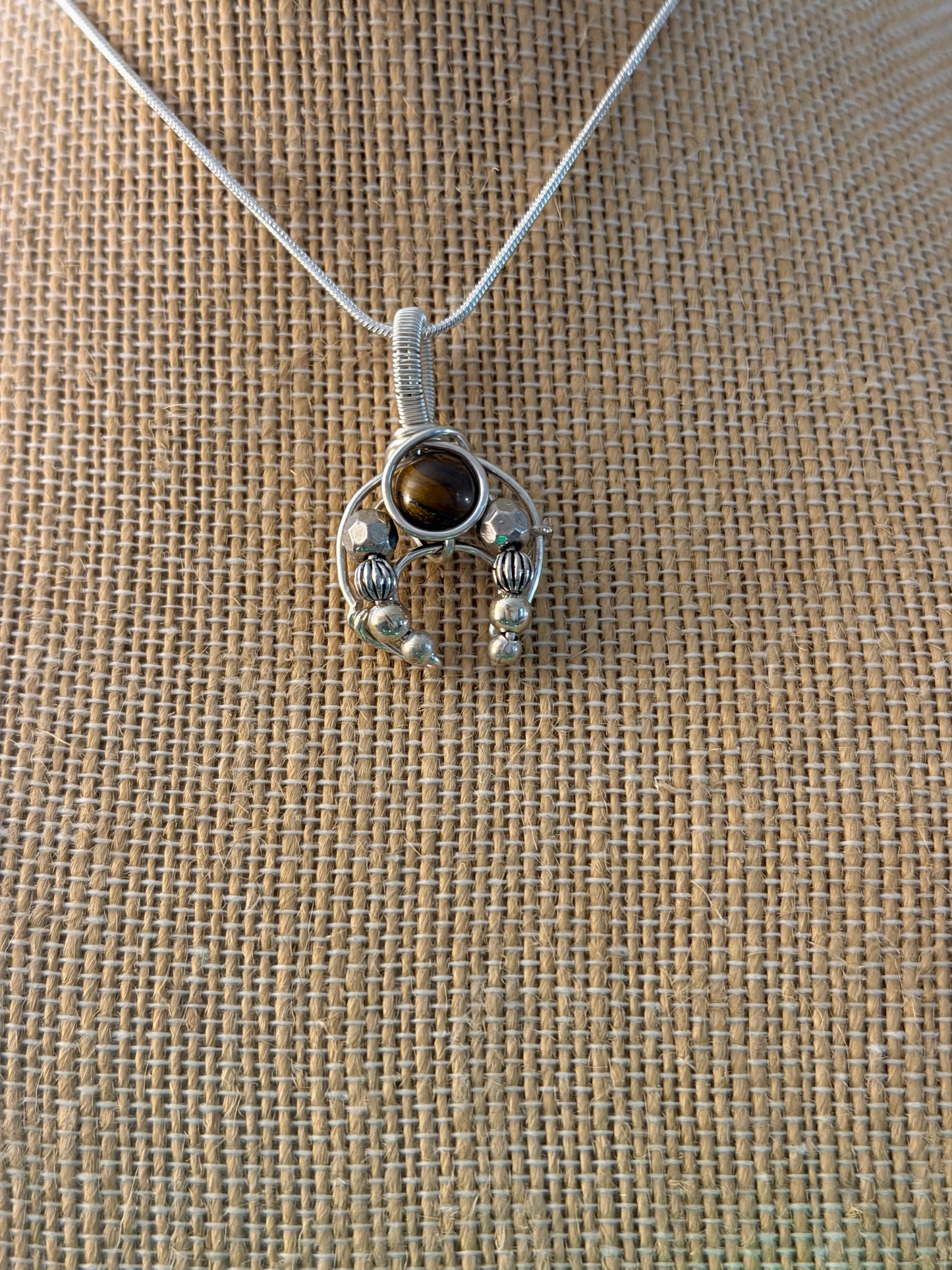 Tiger’s Eye Crescent Moon