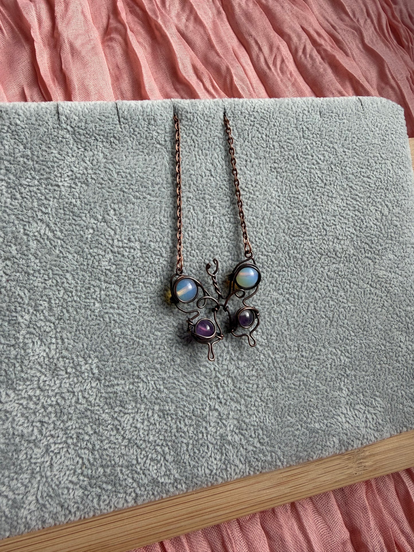 Opalite & Amethyst Butterfly