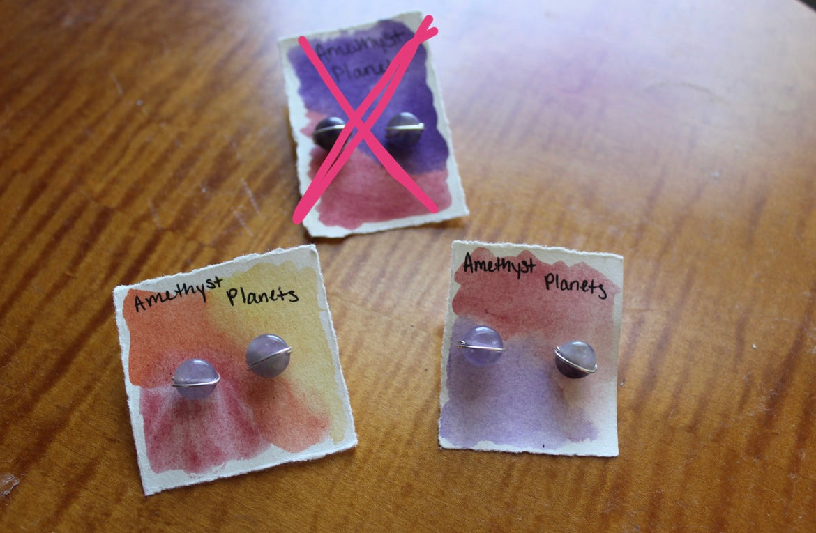 Amethyst Planet Studs