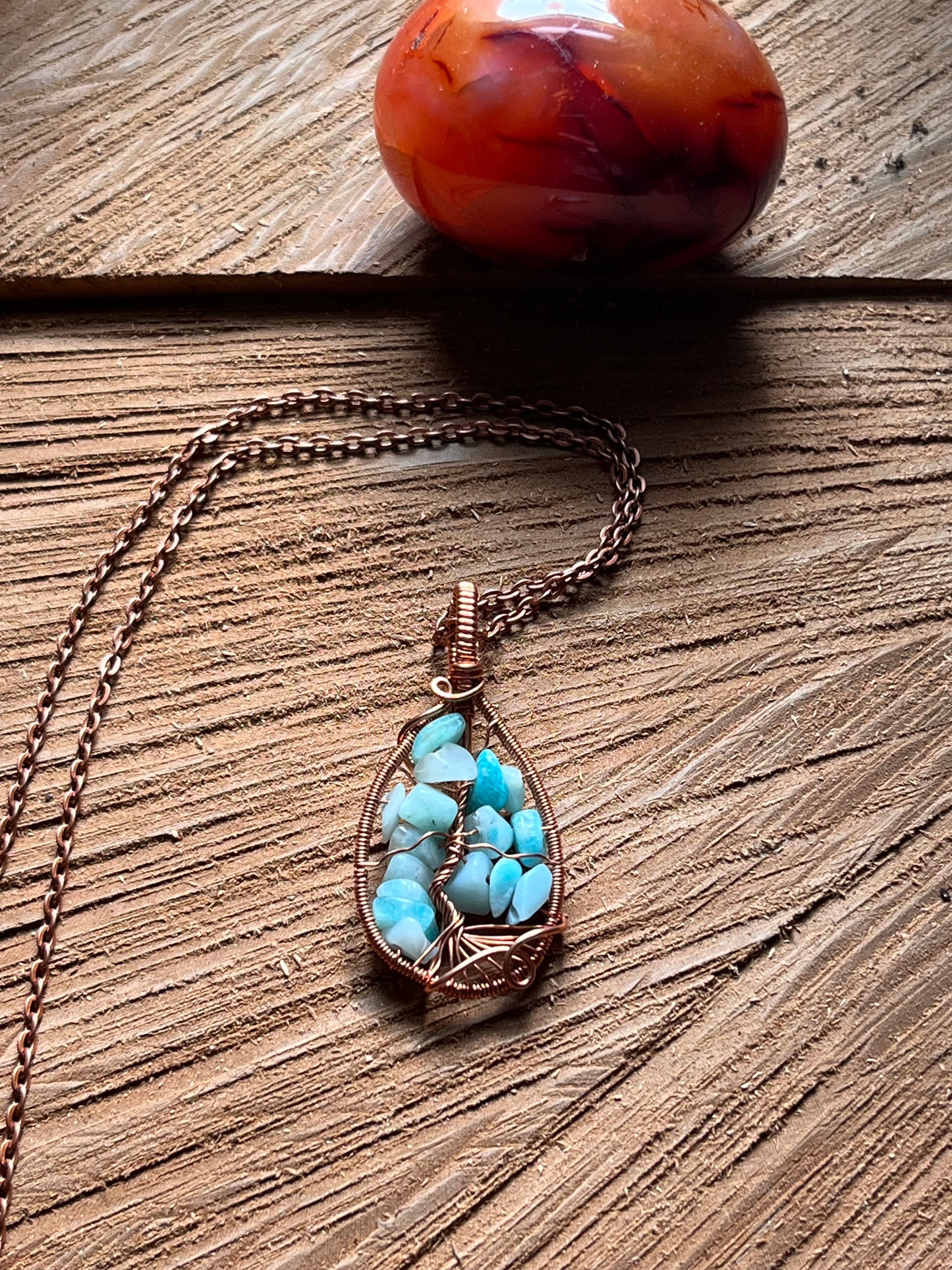 Amazonite Tree of Life Pendant