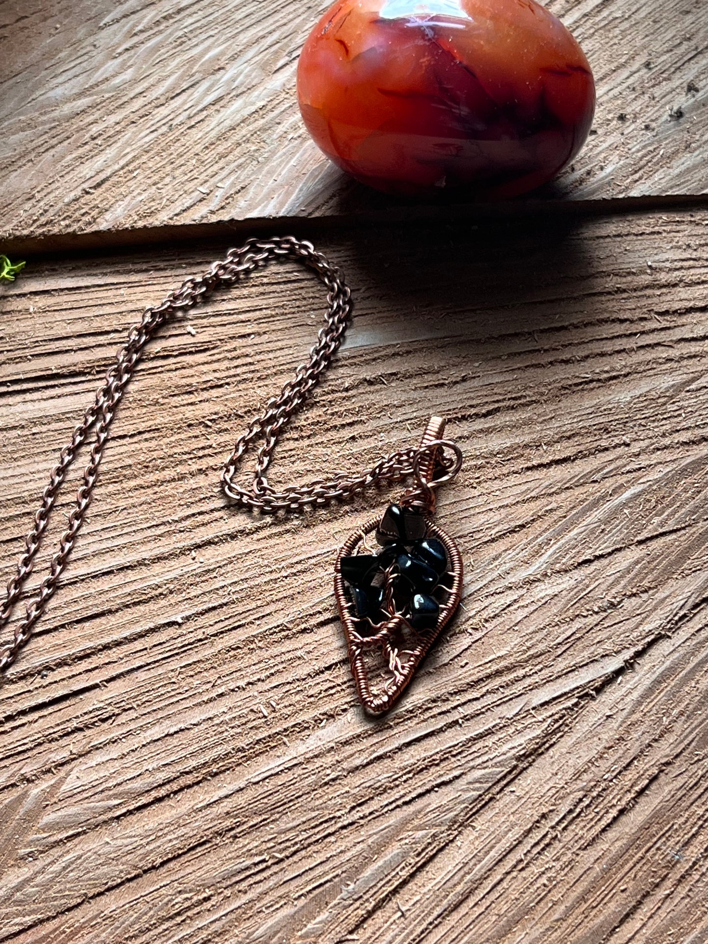 Obsidian Tree of Life Pendant