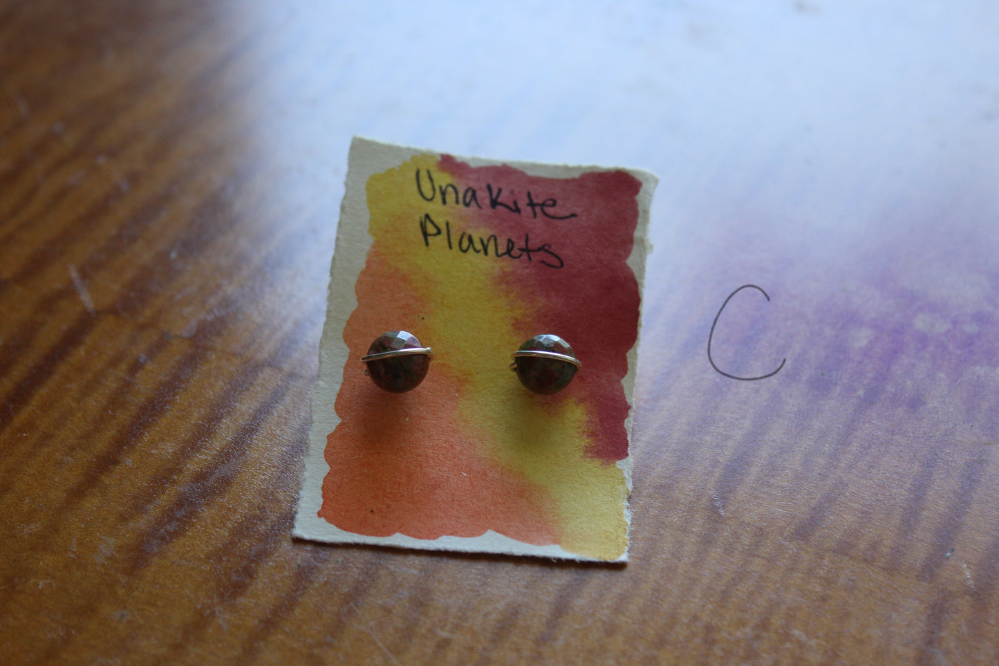 Unakite Planet Studs