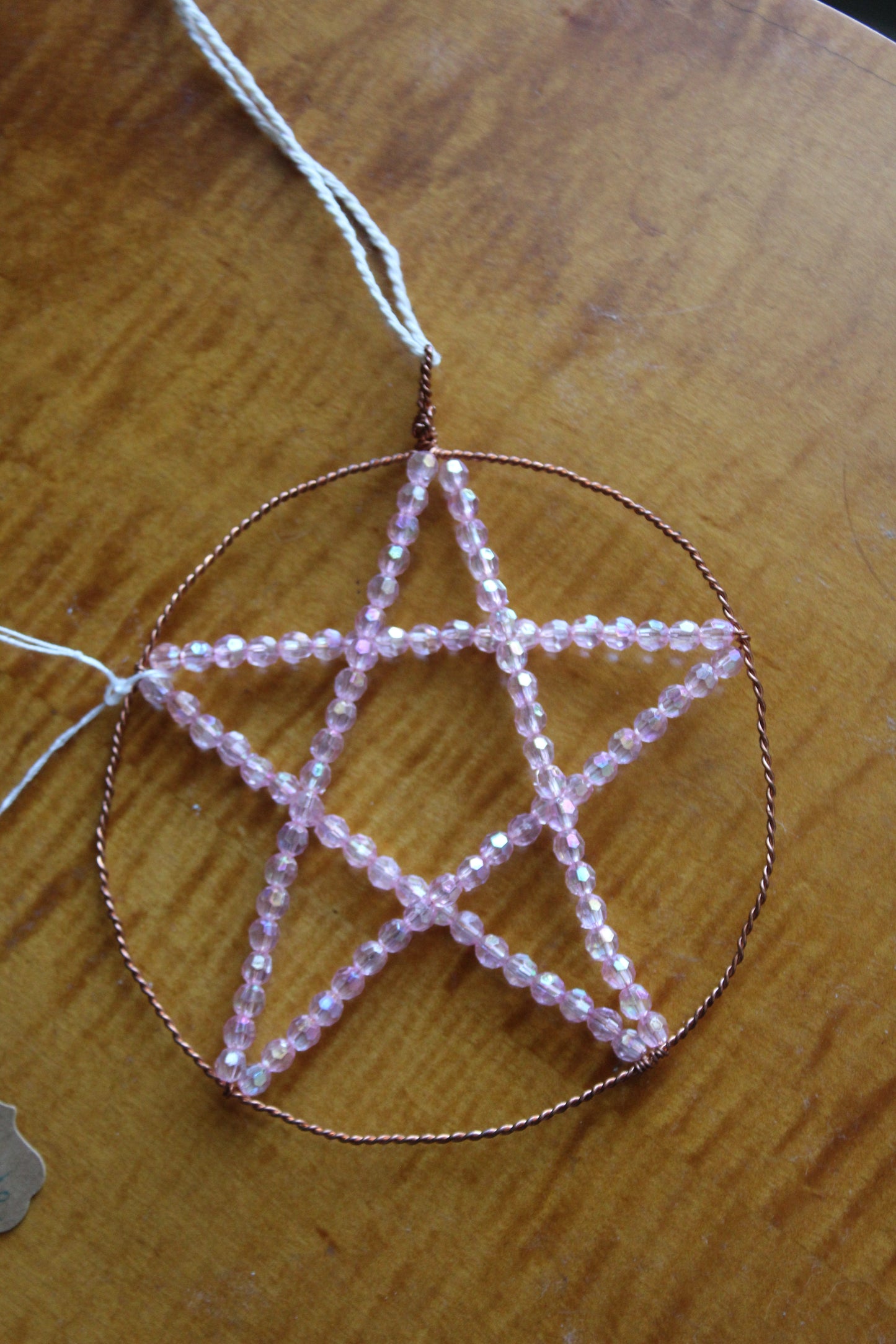Pink Pentacle Sun Catcher