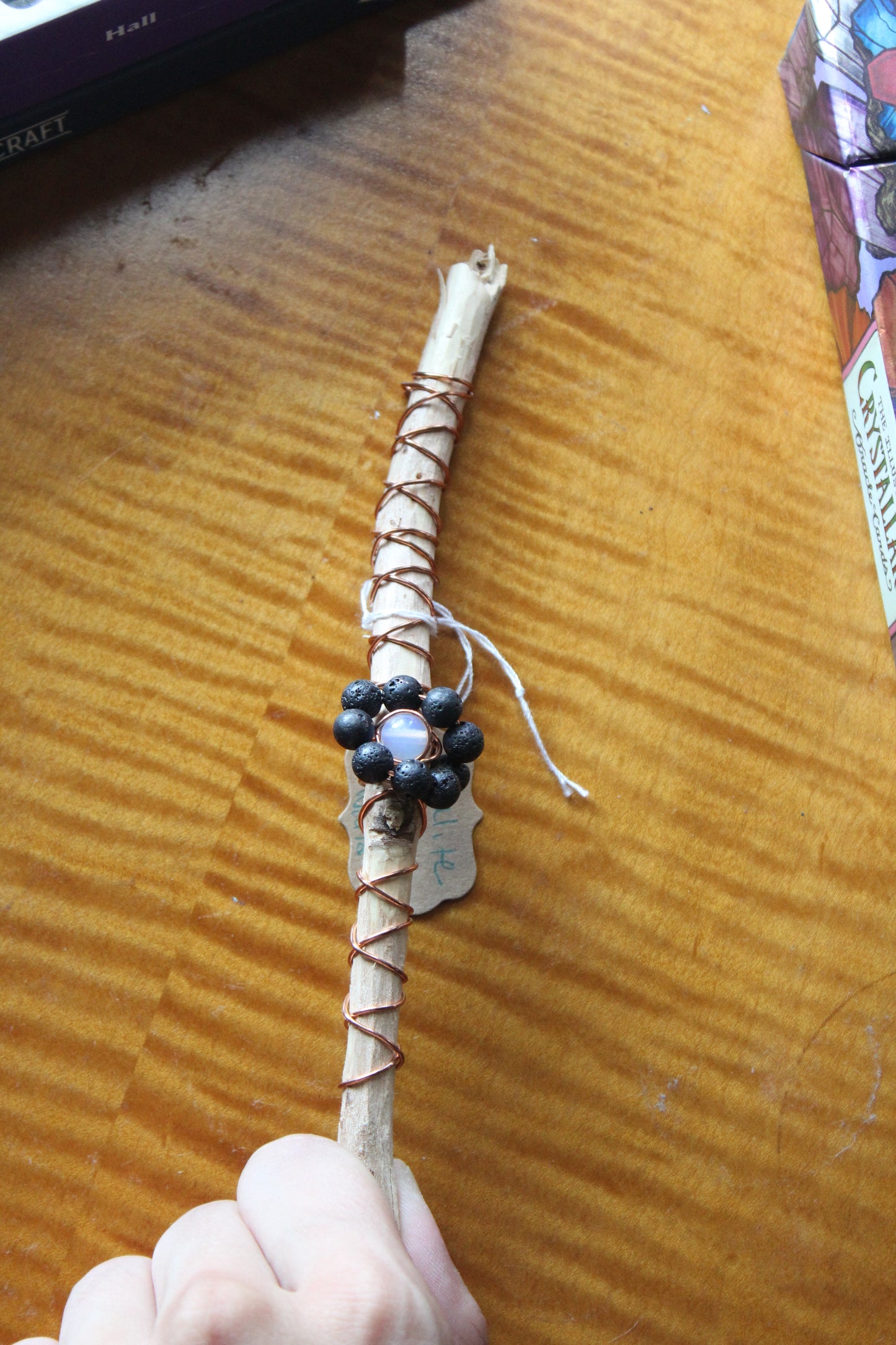 Lava Stone + Opalite N.W. Red Cedar Wand