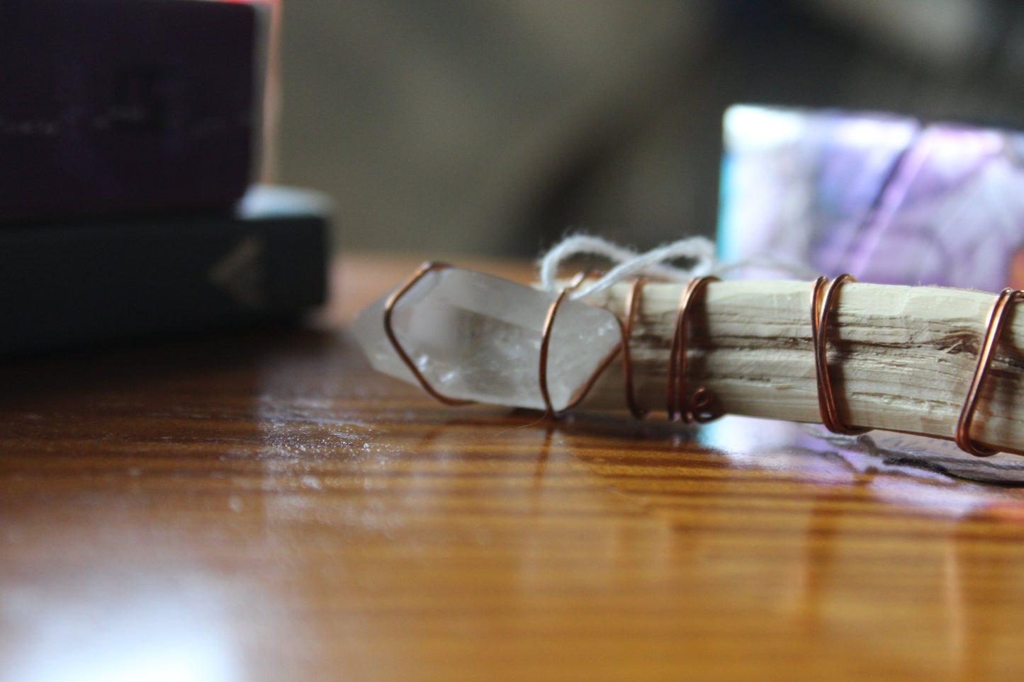 Clear Quartz Northwestern Red Cedar Wand