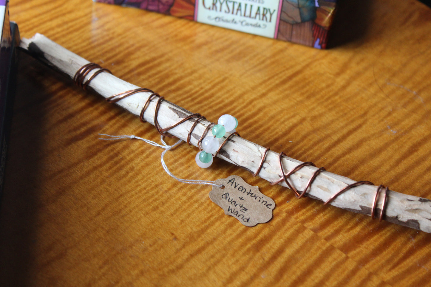 Aventurine + Quartz Maple Wand