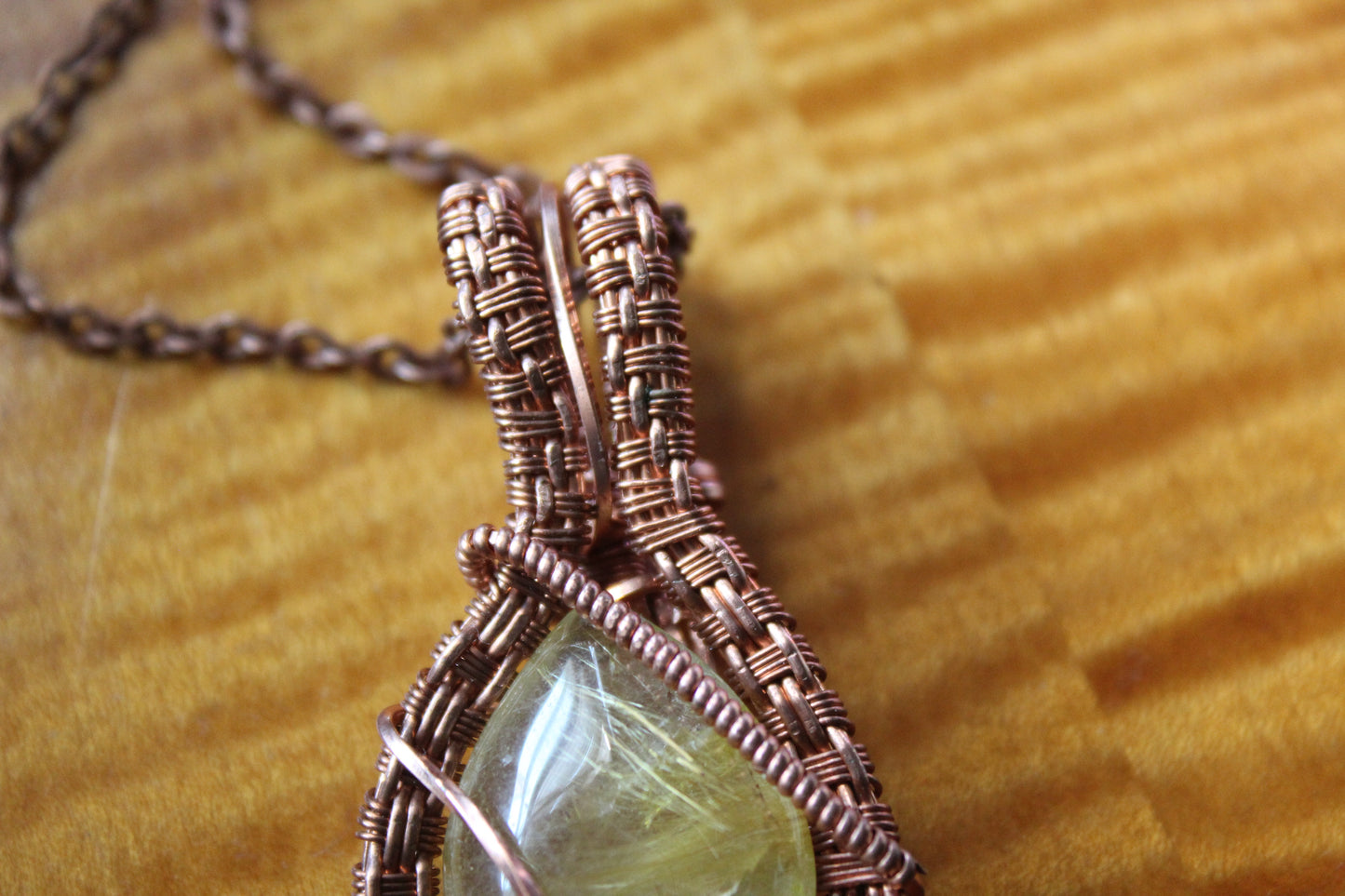 Golden Rutilated Quartz Heady Pendant