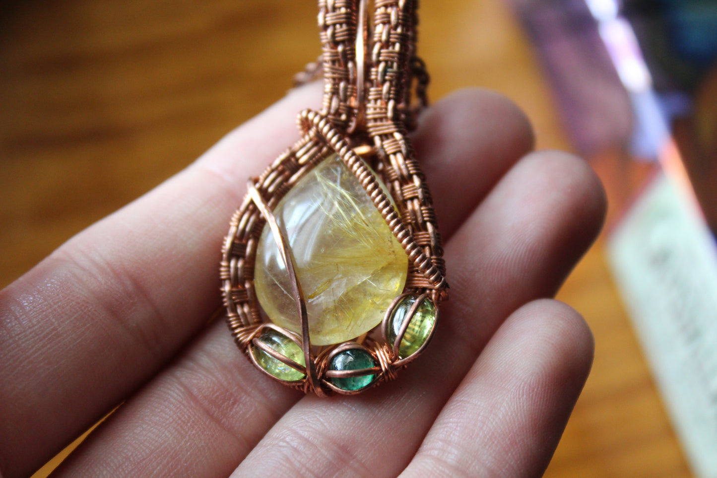 Golden Rutilated Quartz Heady Pendant