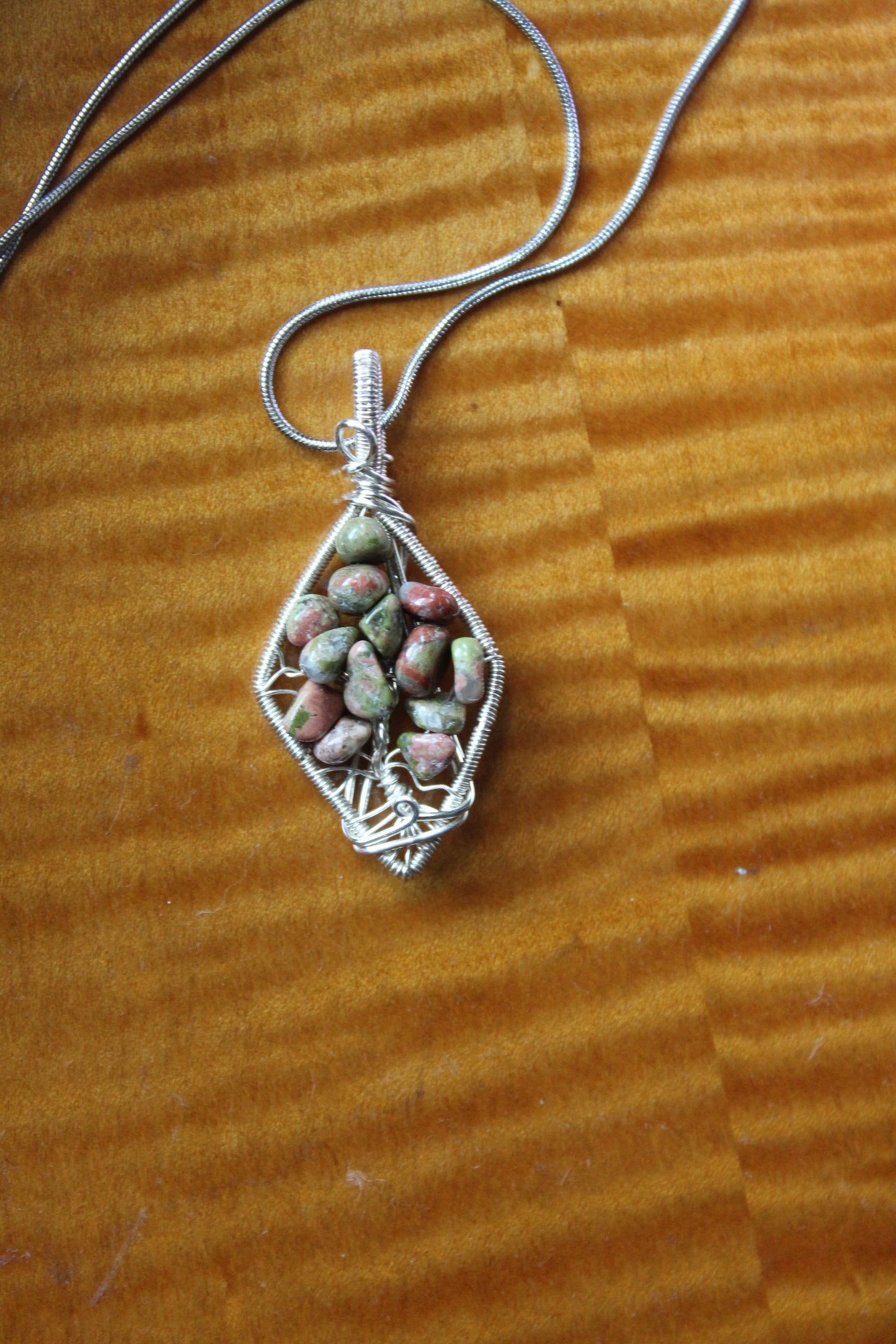 Unakite Tree of Life Pendant