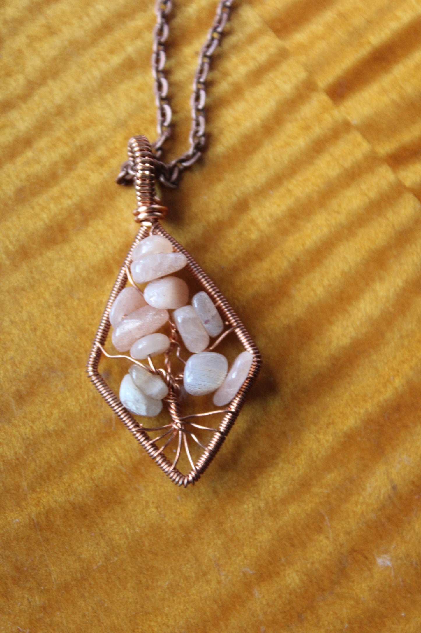 Sunstone Tree of Life Pendant
