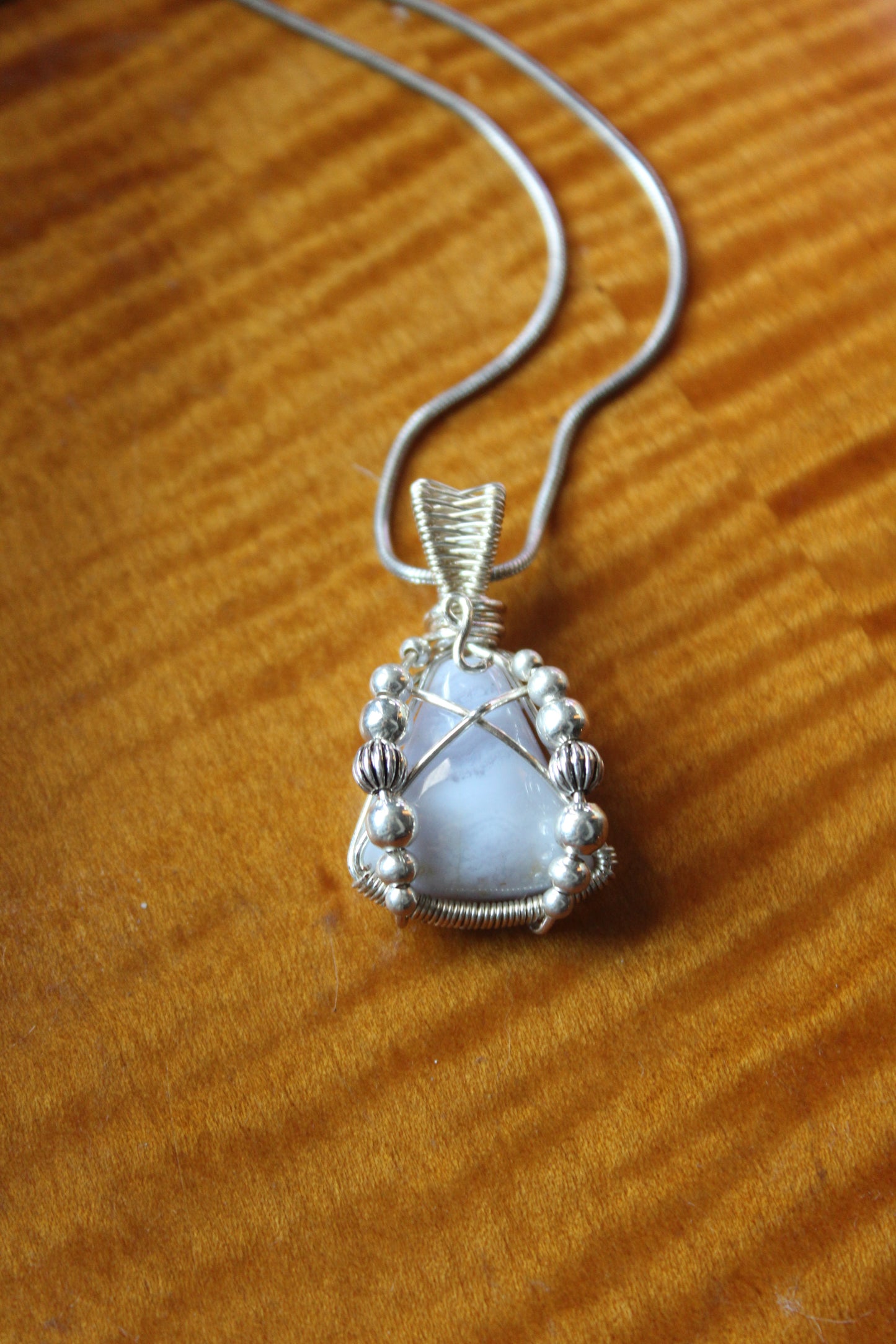 Blue Lace Agate Pendant
