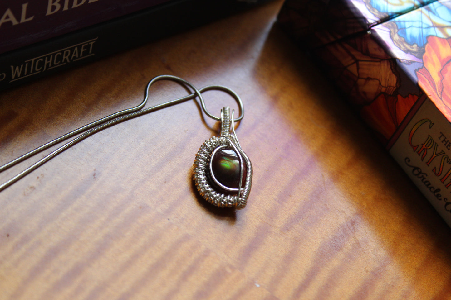 Mexican Fire Opal Heady Pendant