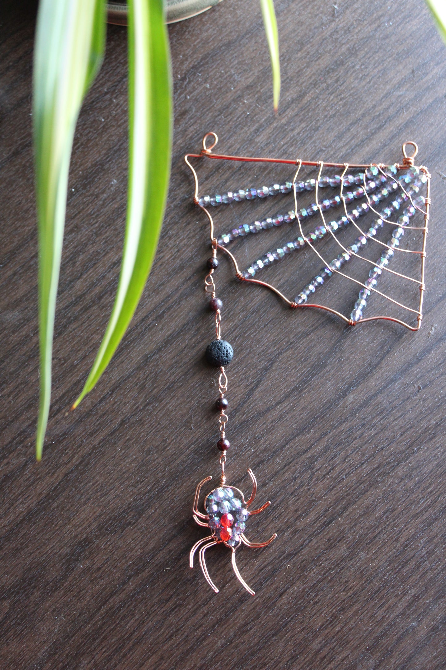 Corner Spider Web Sun Catcher