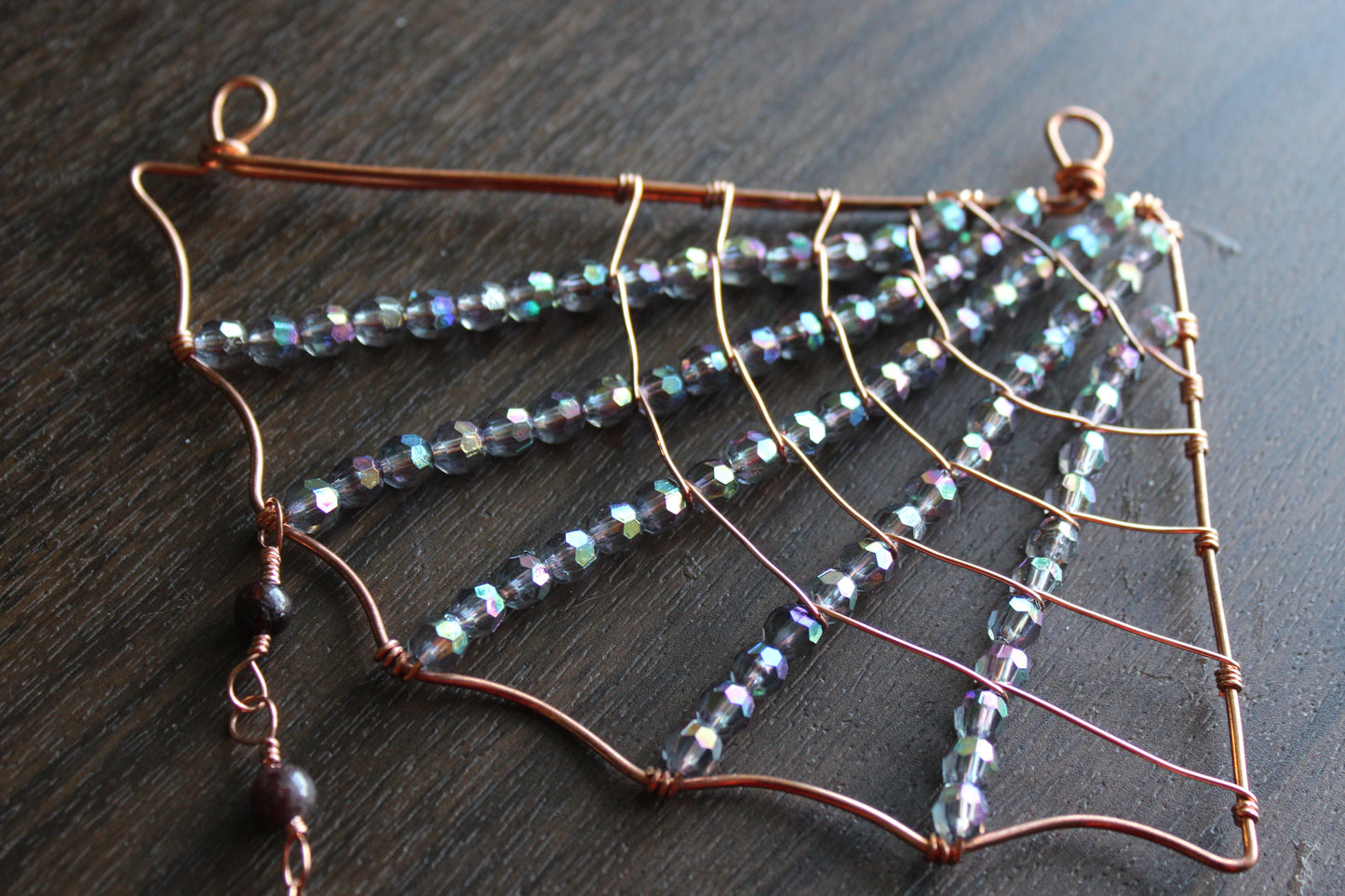 Corner Spider Web Sun Catcher