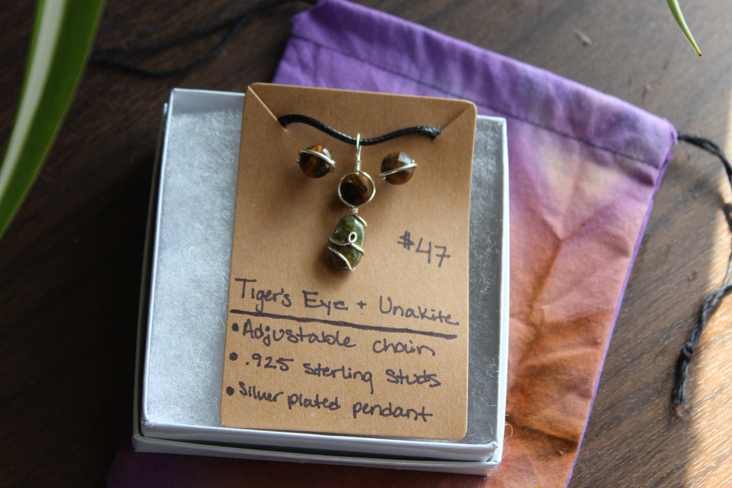 Tiger's Eye & Unakite Set