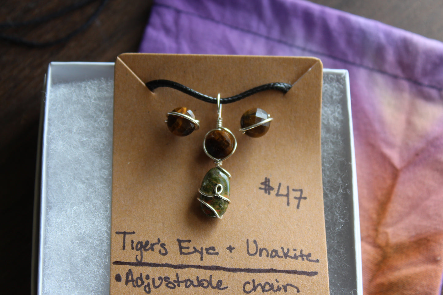 Tiger's Eye & Unakite Set