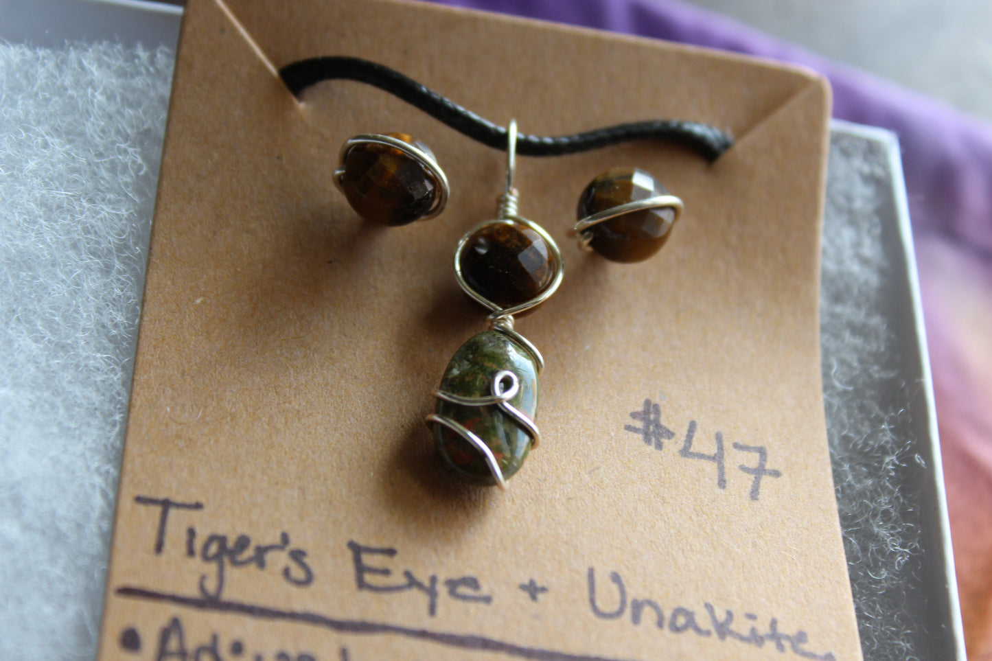 Tiger's Eye & Unakite Set