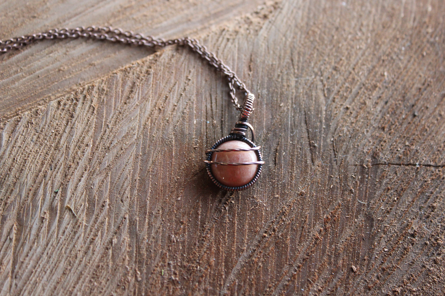 Sunstone Planet Pendant