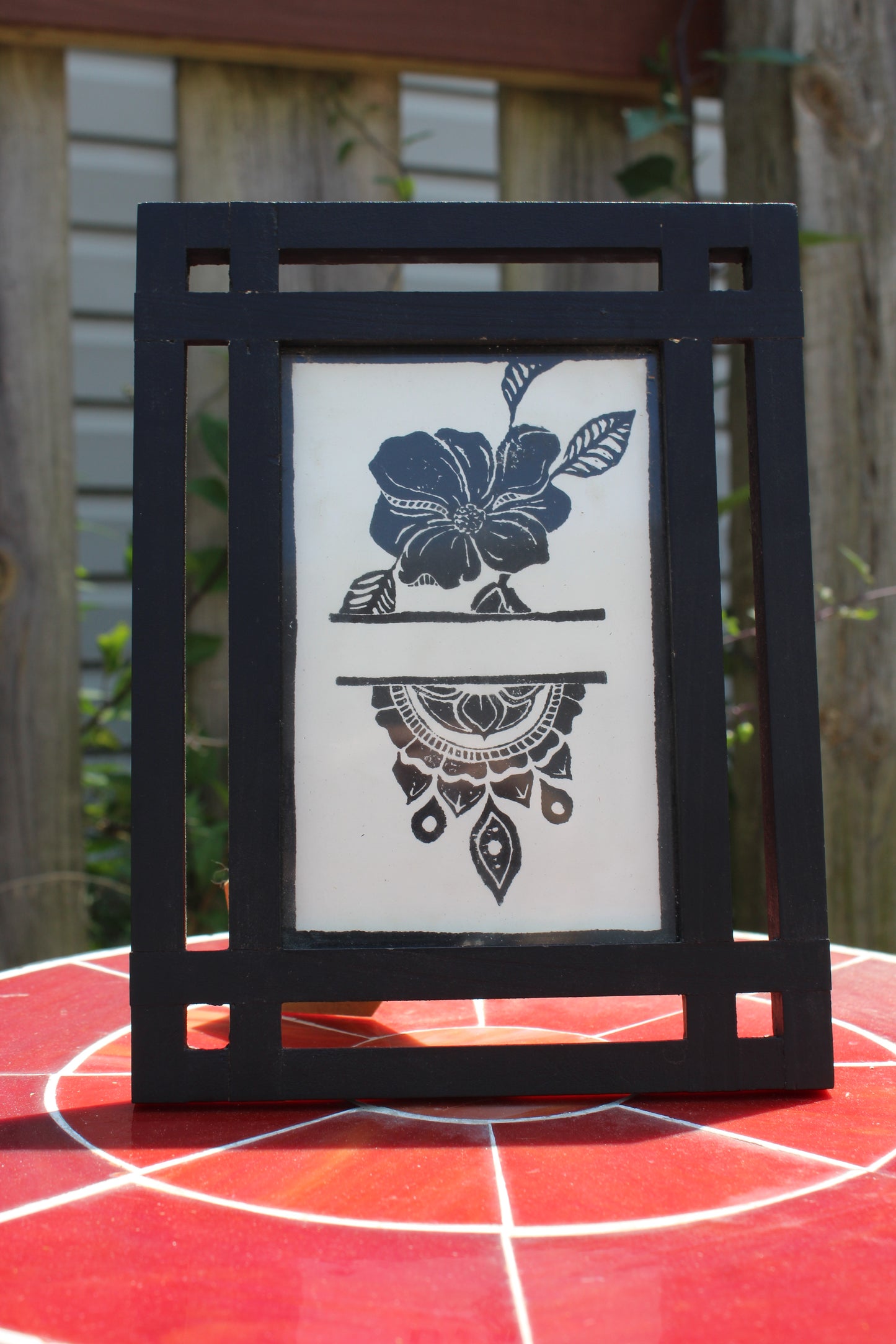 Double Flowers Framed Print