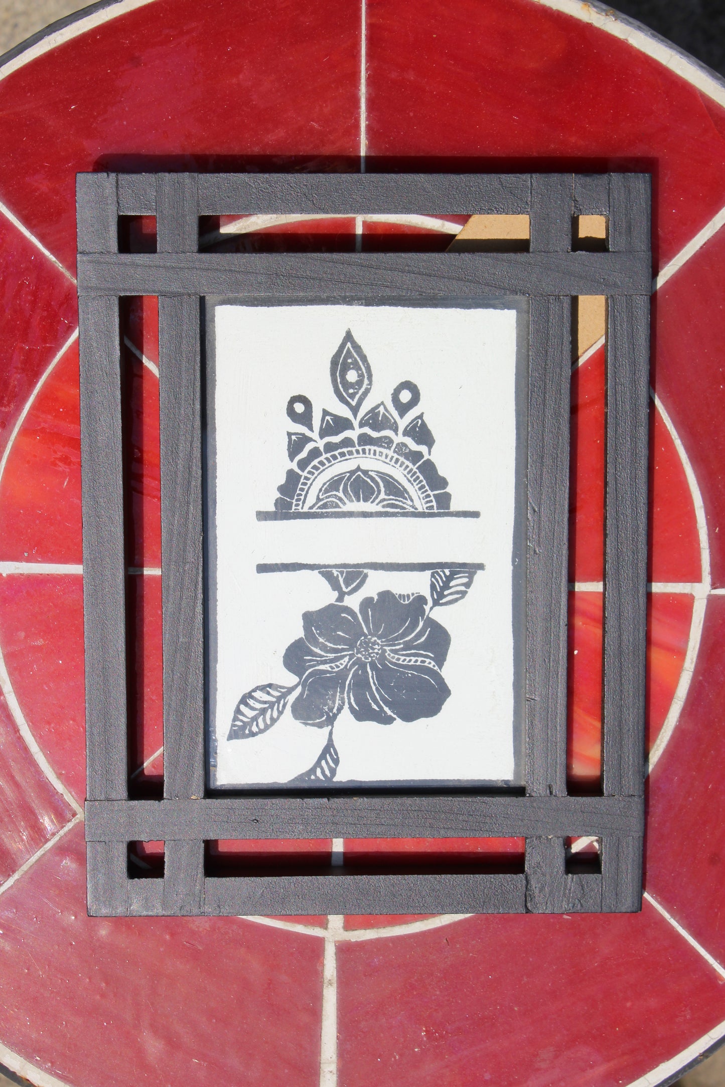 Double Flowers Framed Print