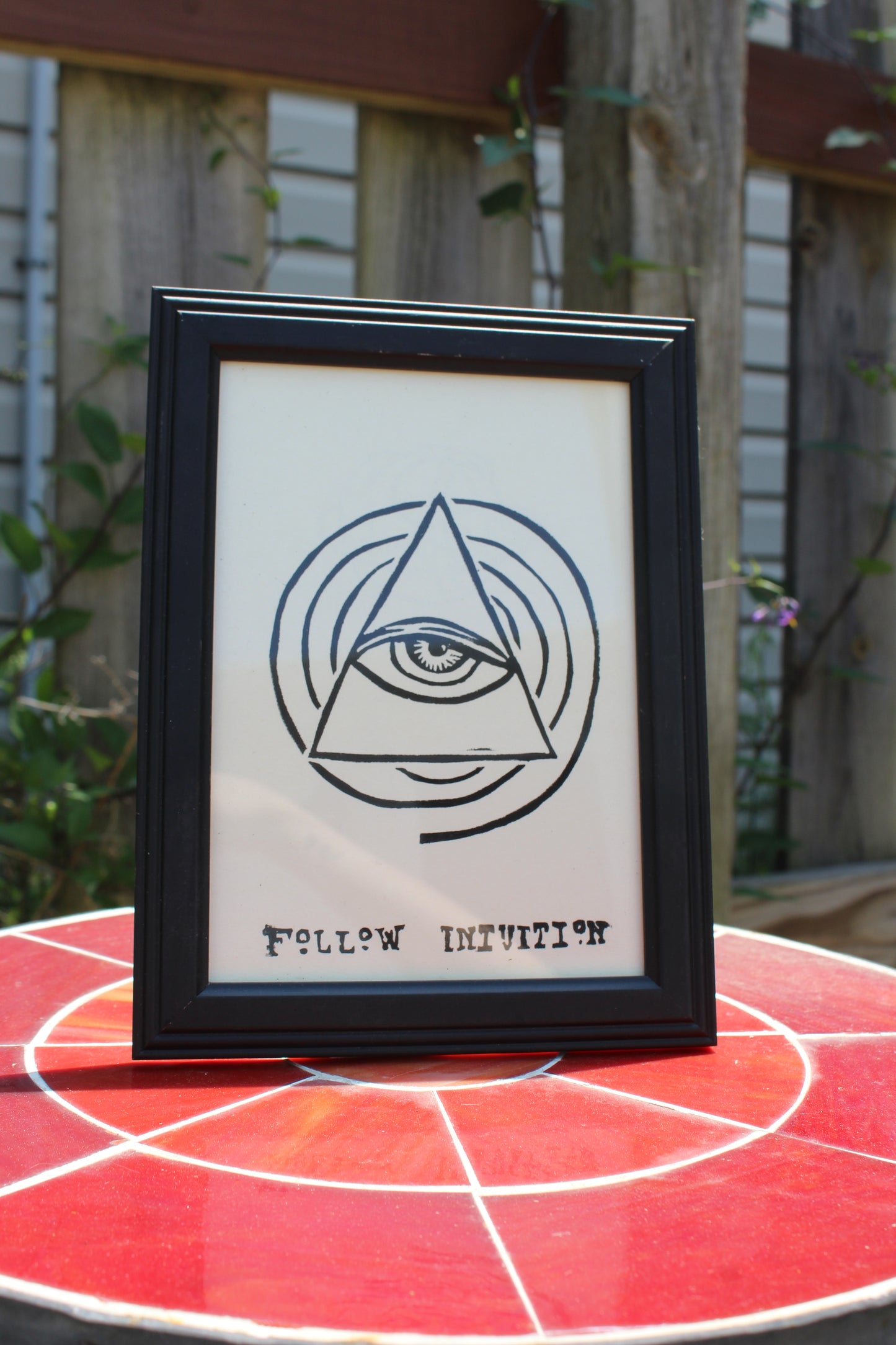 Follow Intuition Framed Print