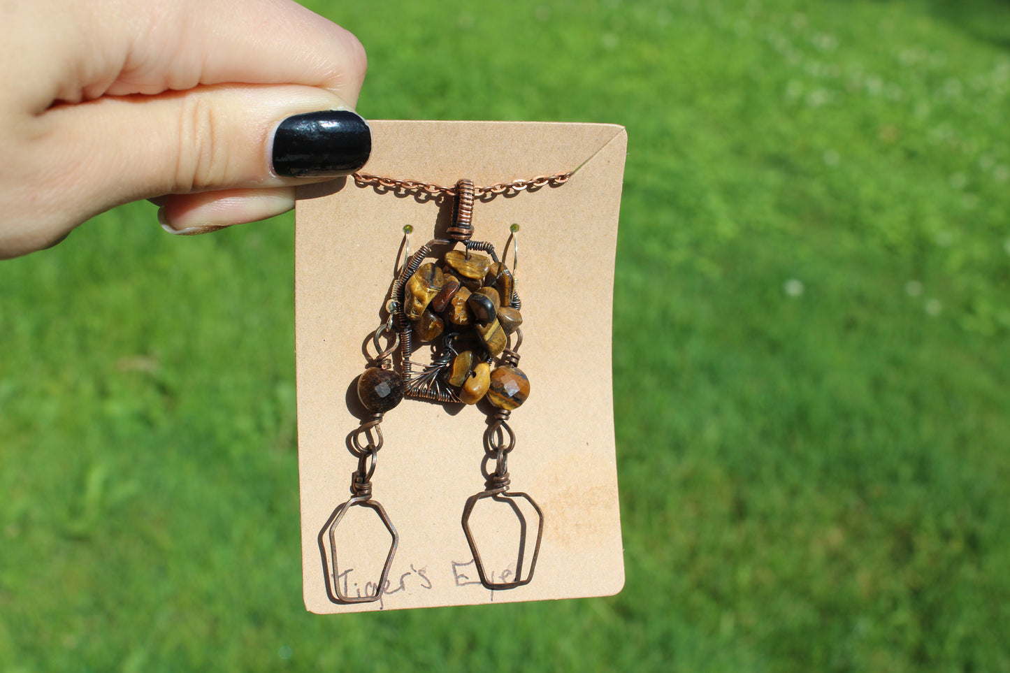 Coffin Earring & Pendant Set
