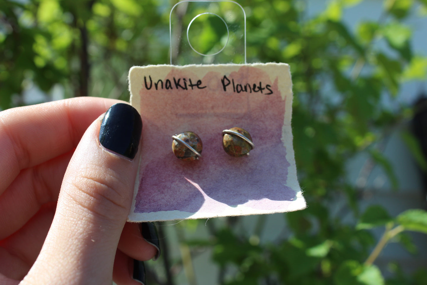 Unakite Planet Studs