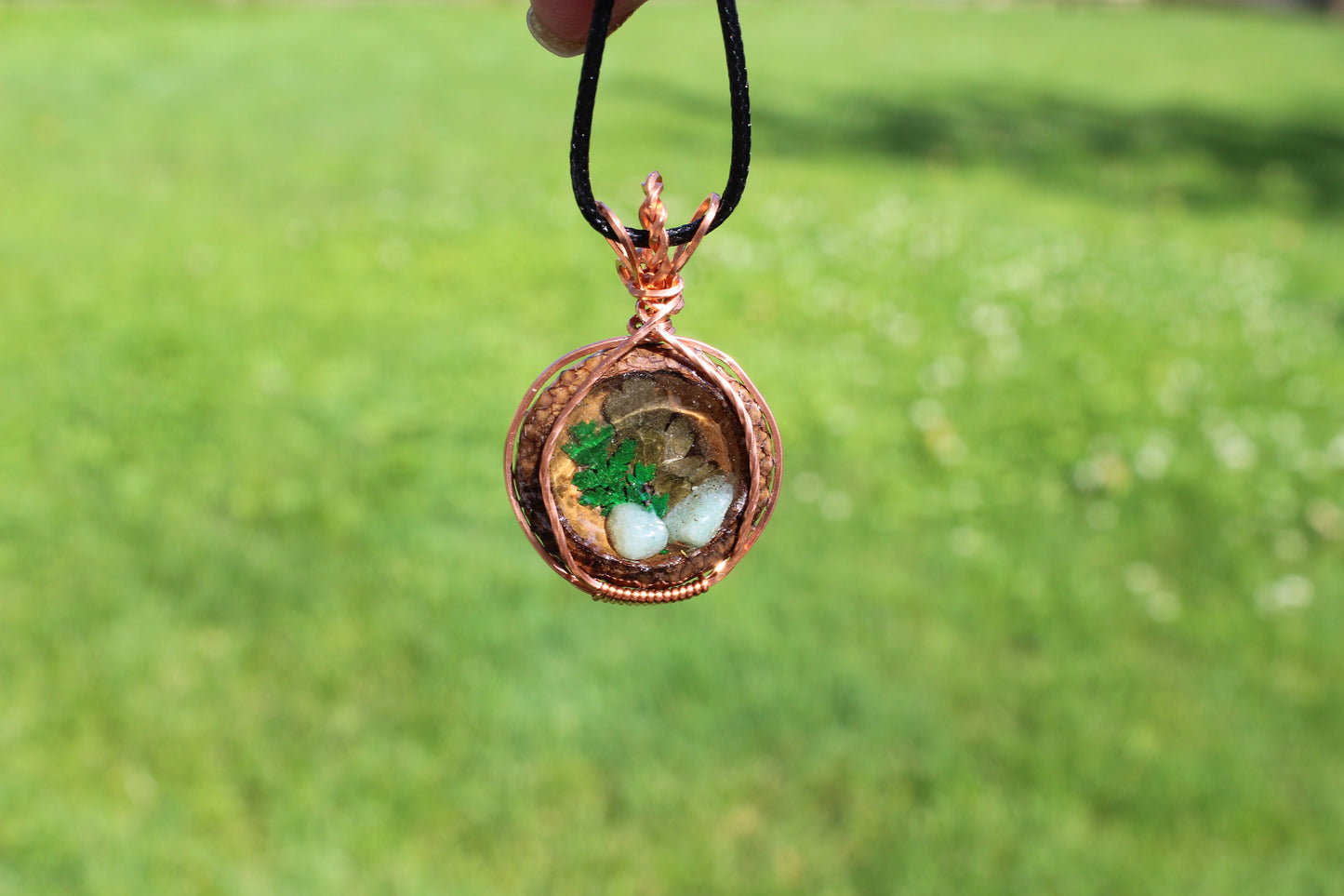 Amazonite Acorn Pendant