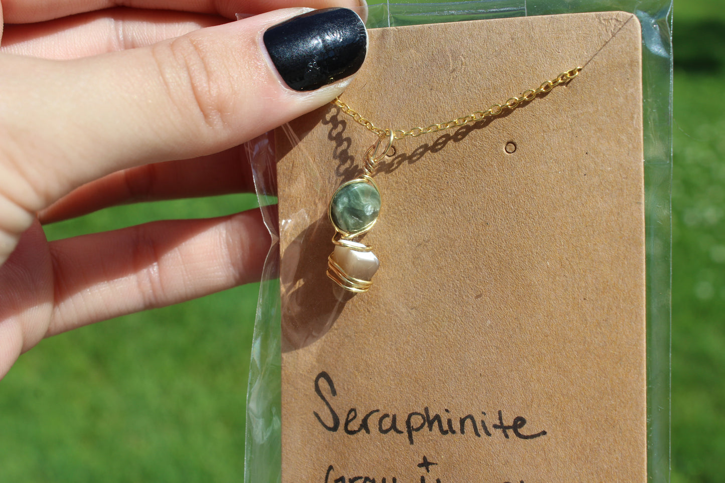 Seraphinite & Moonstone Dainty Double