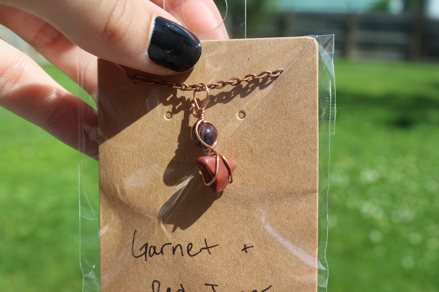 Garnet & Red Jasper Dainty Double