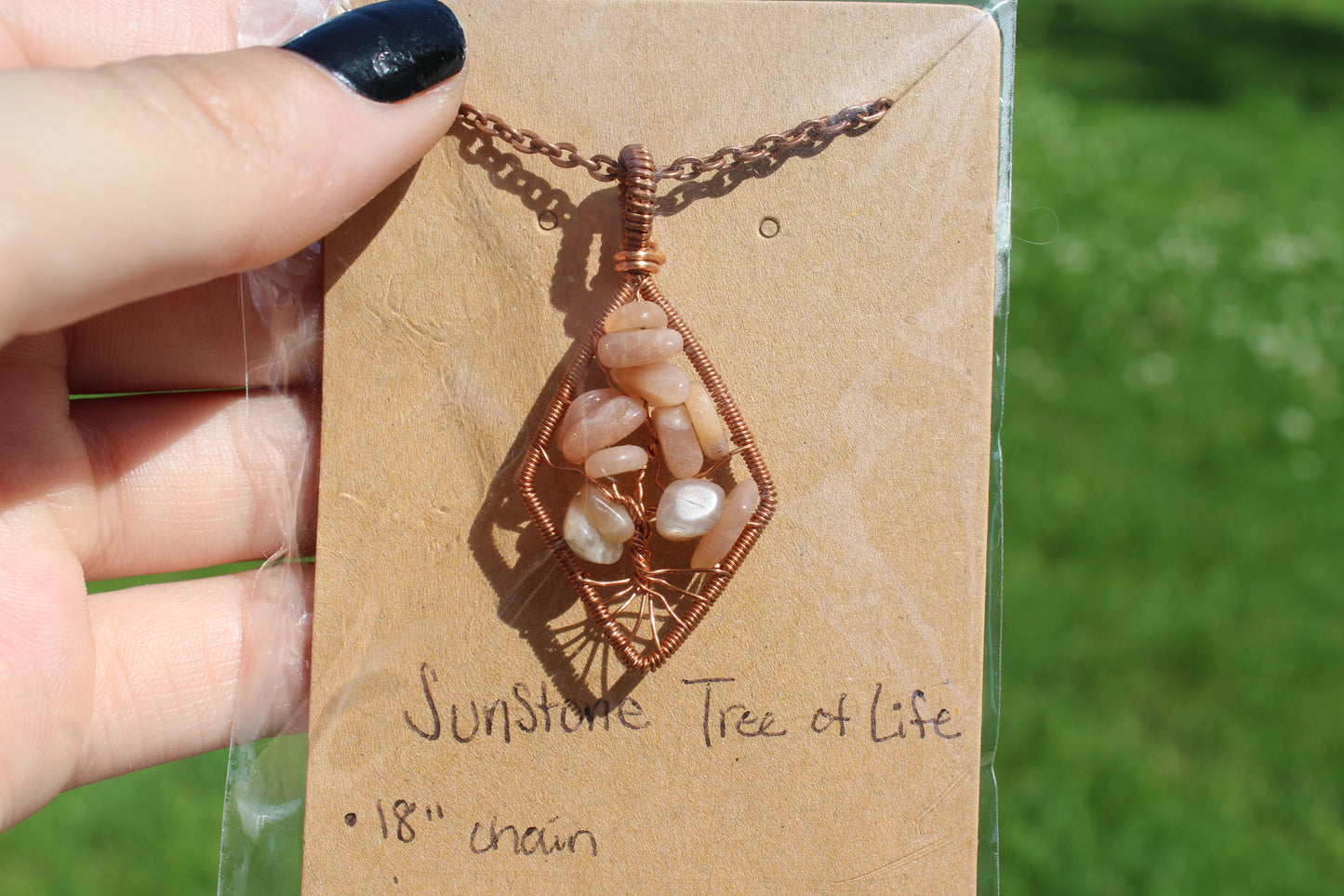 Sunstone Tree of Life Pendant