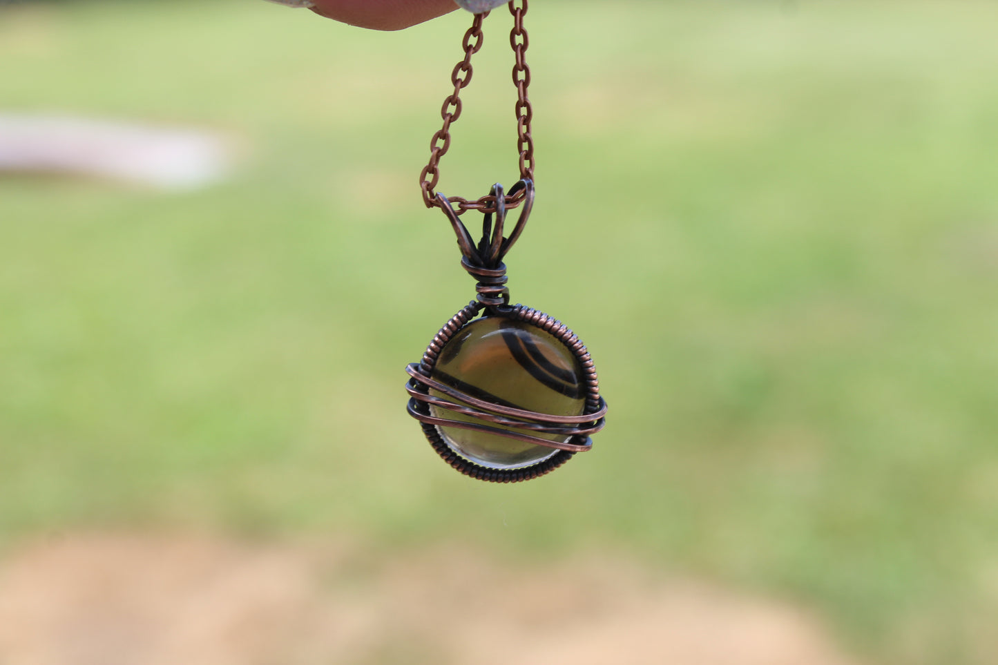 Smoky Quartz Planet Pendant