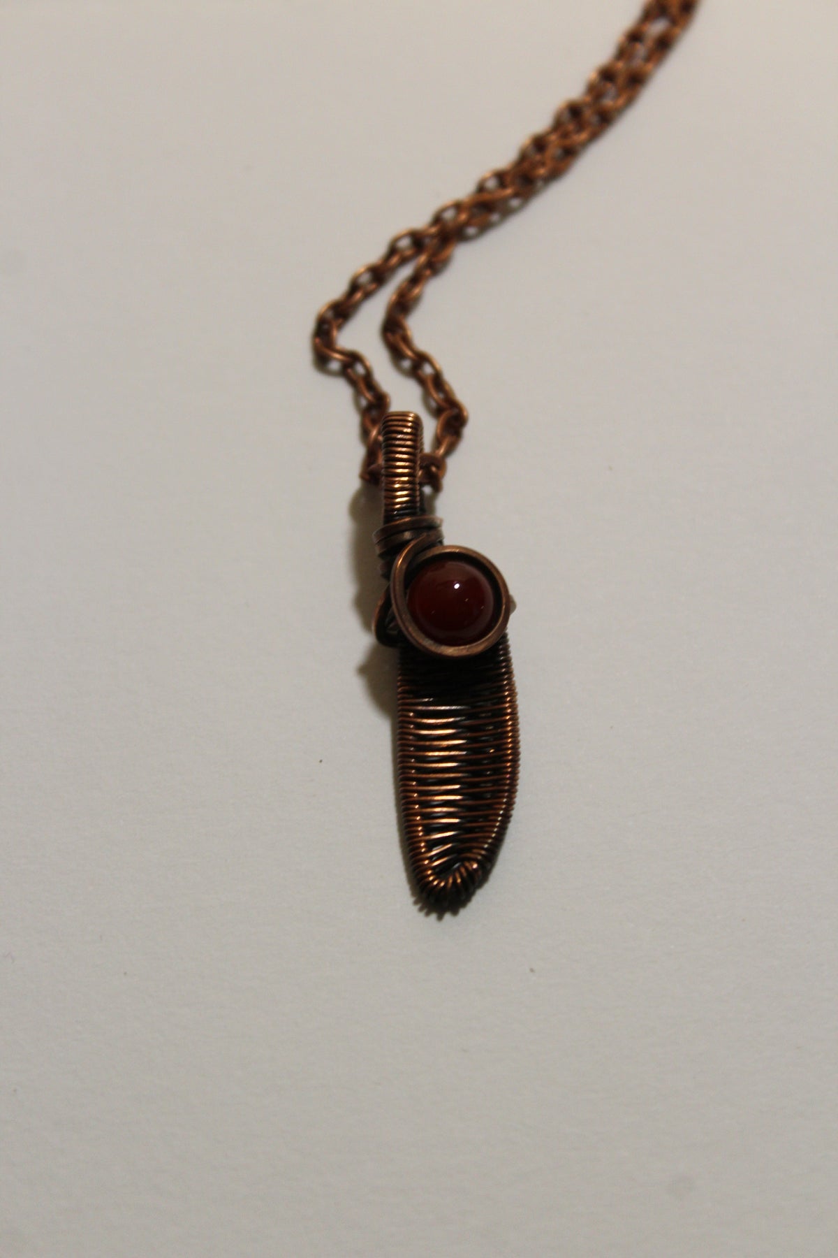Red Banded Agate Knife Pendant