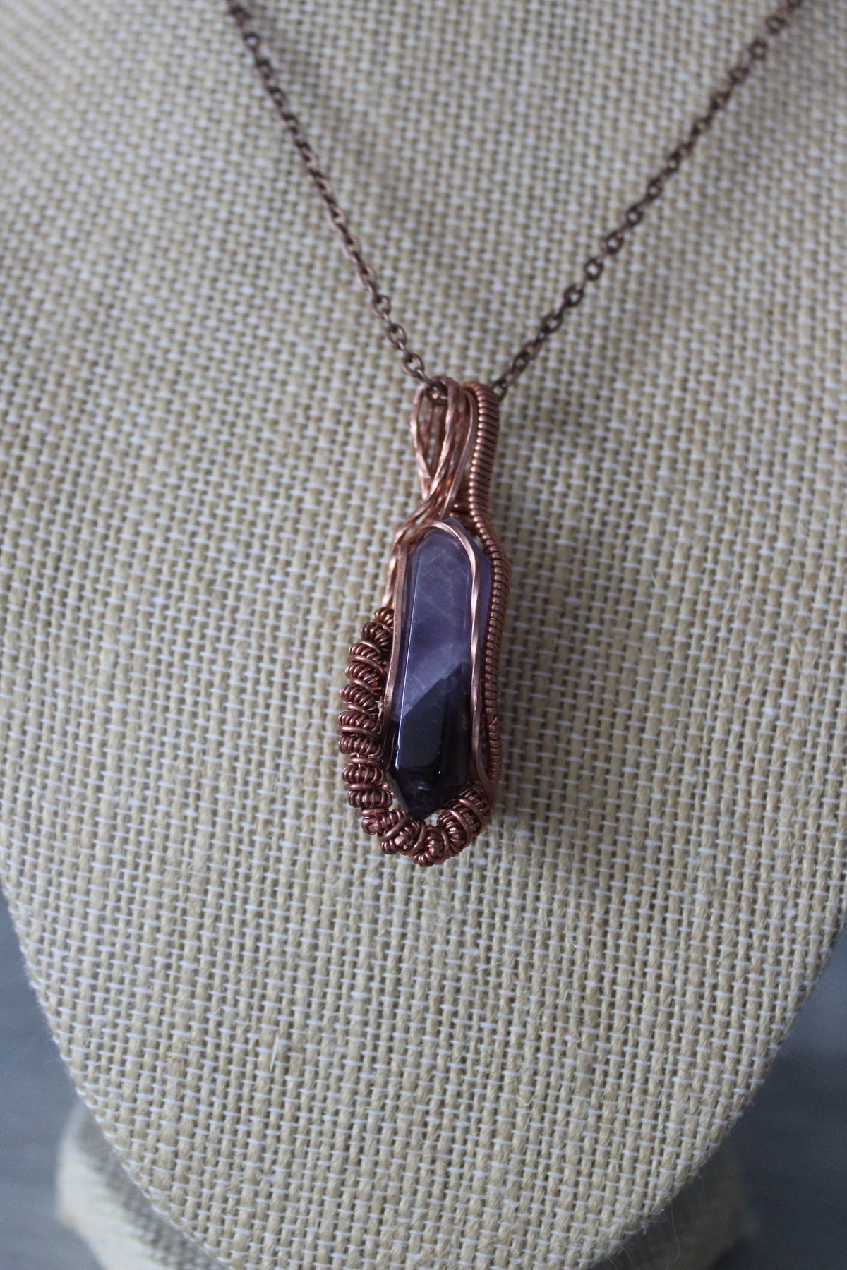Chevron Amethyst Heady Pendant