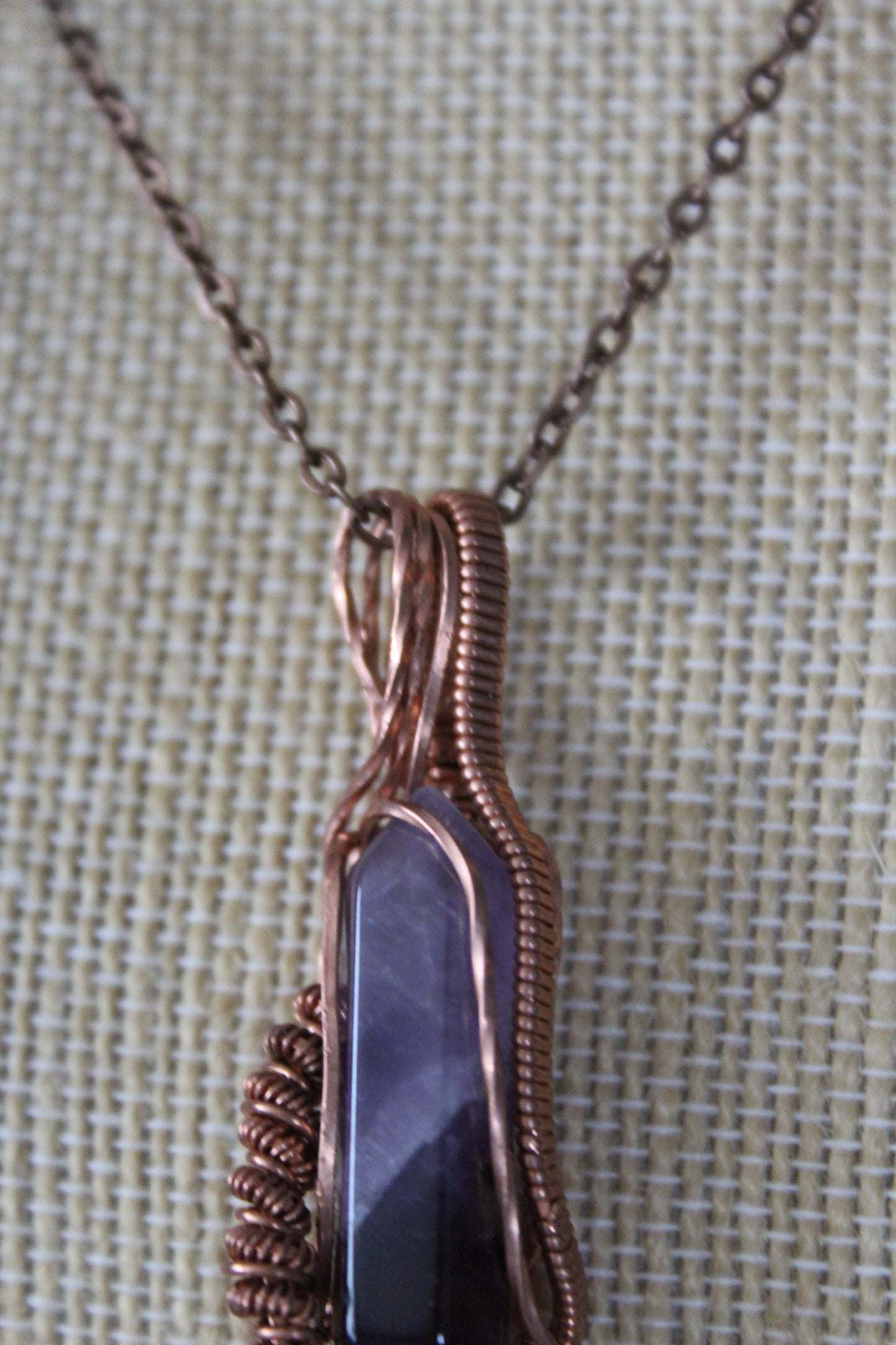 Chevron Amethyst Heady Pendant
