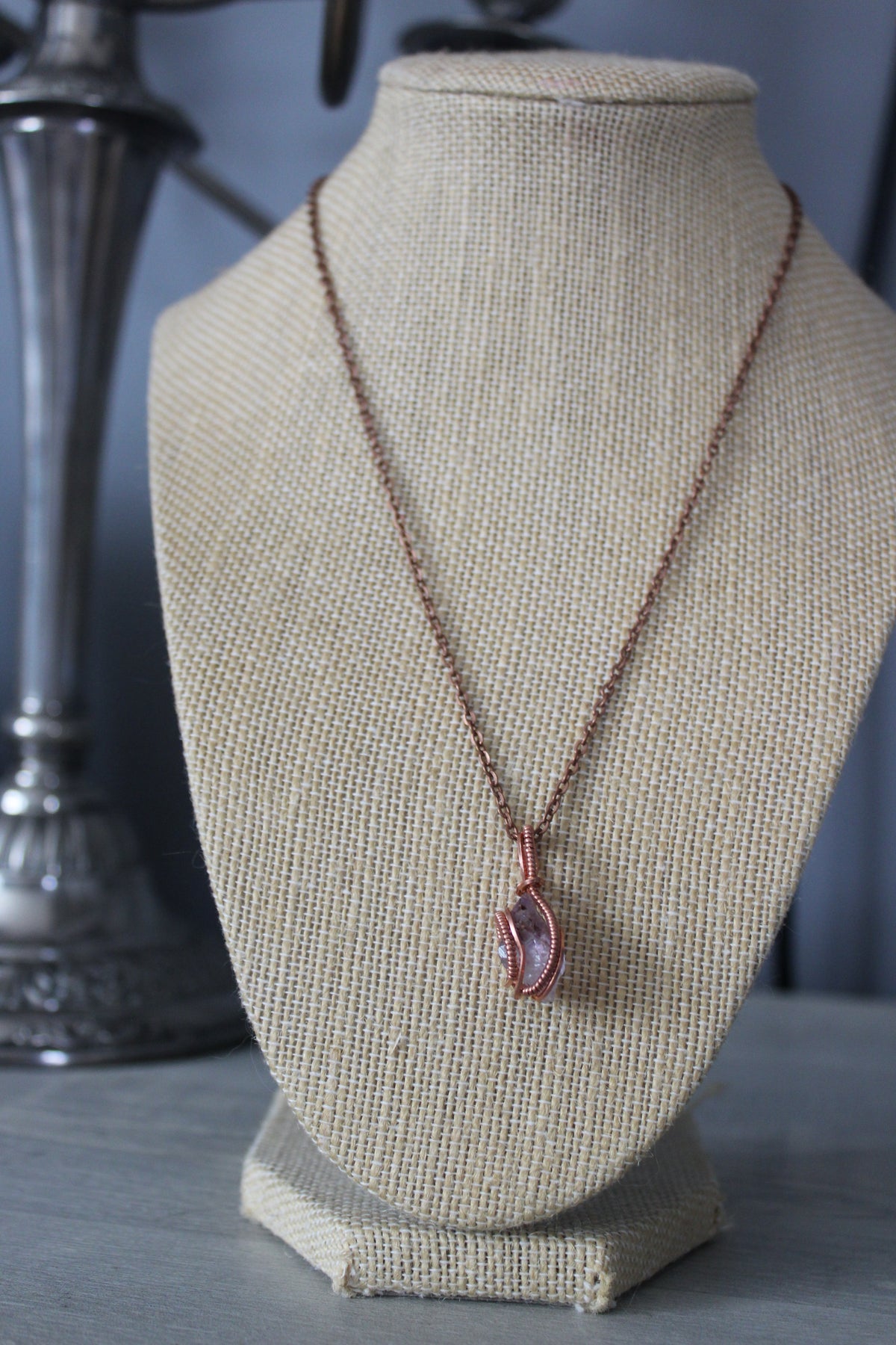 Amethyst in Copper Pendant