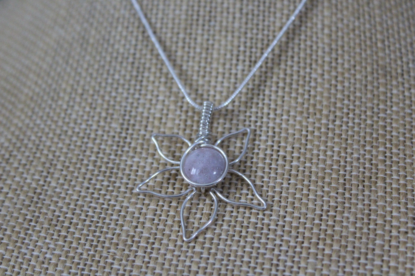 Ocean Jasper Flower Pendant