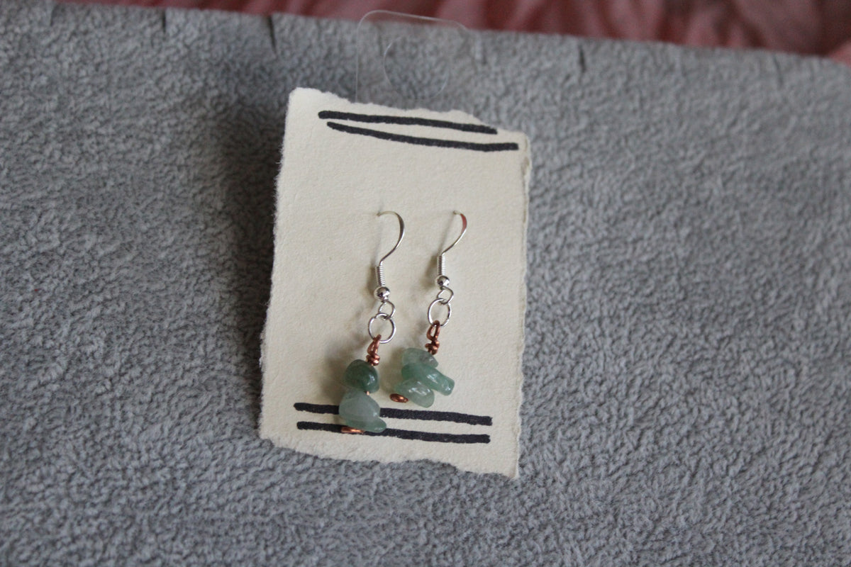 Aventurine Chip Bead Earrings