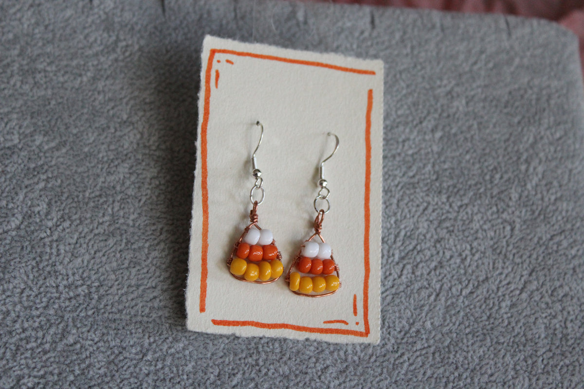 Candy Corn Earrings