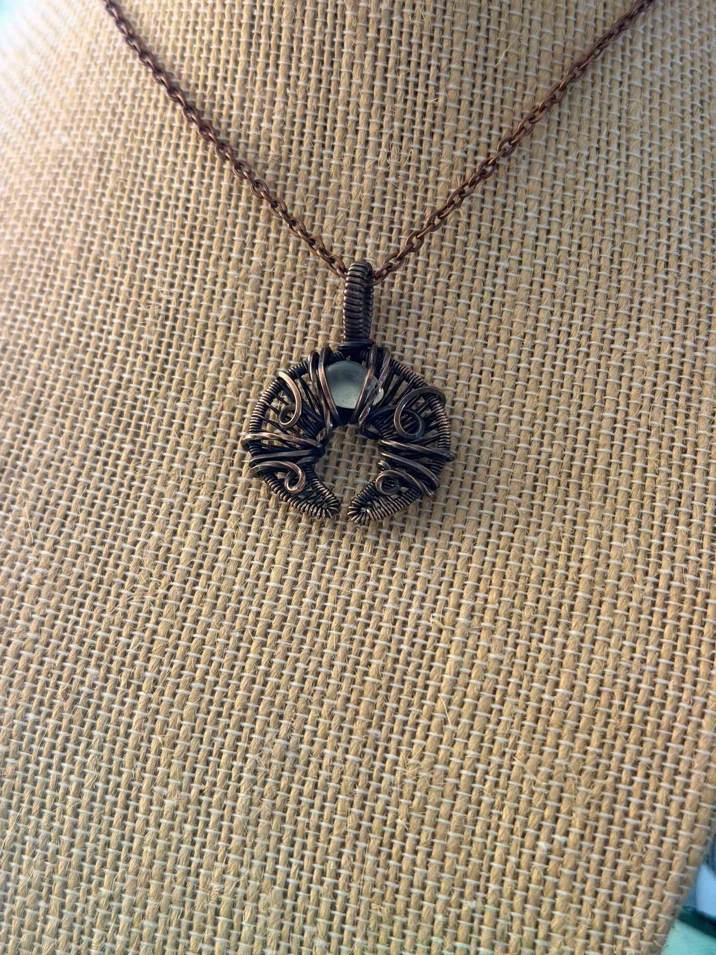 Prehnite with Epidote Crescent Moon