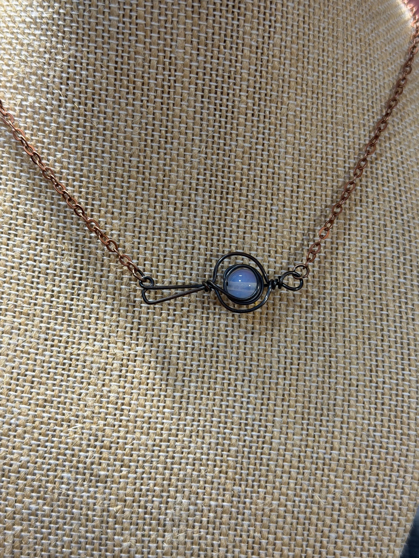 Opalite Magnifying Glass Pendant (Dark)