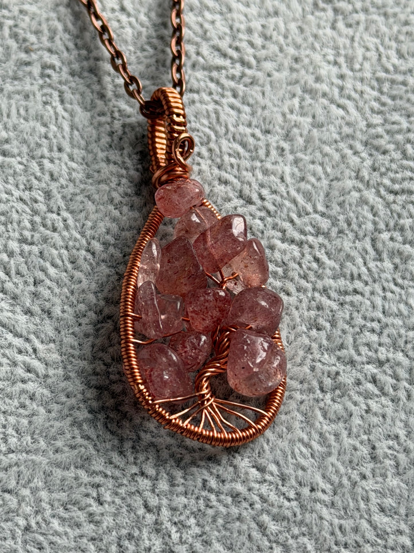 Strawberry Quartz Tree of Life