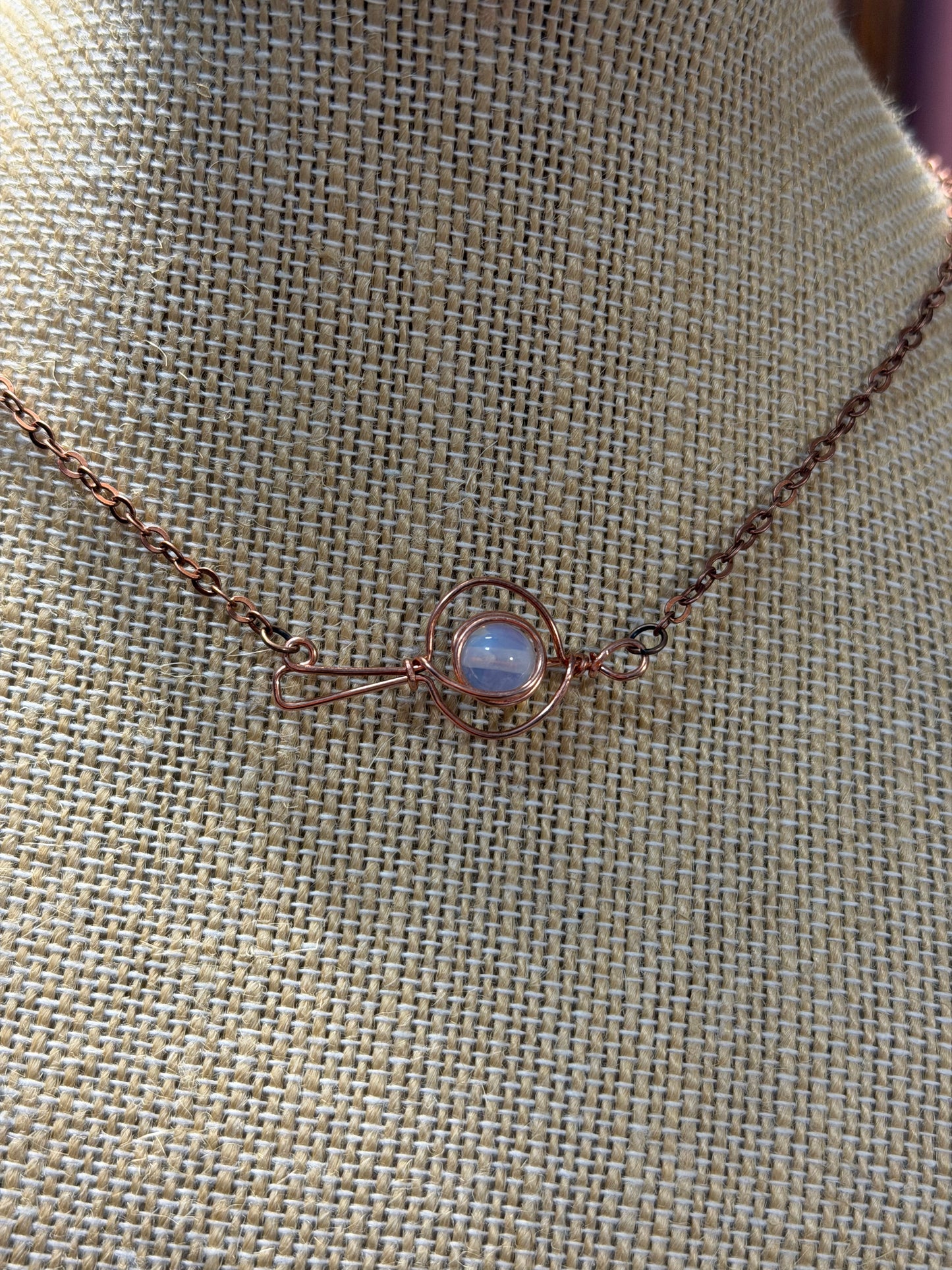 Opalite Magnifying Glass Pendant