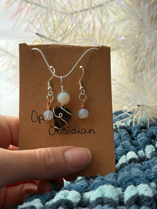 Opalite & Obsidian Gift Set