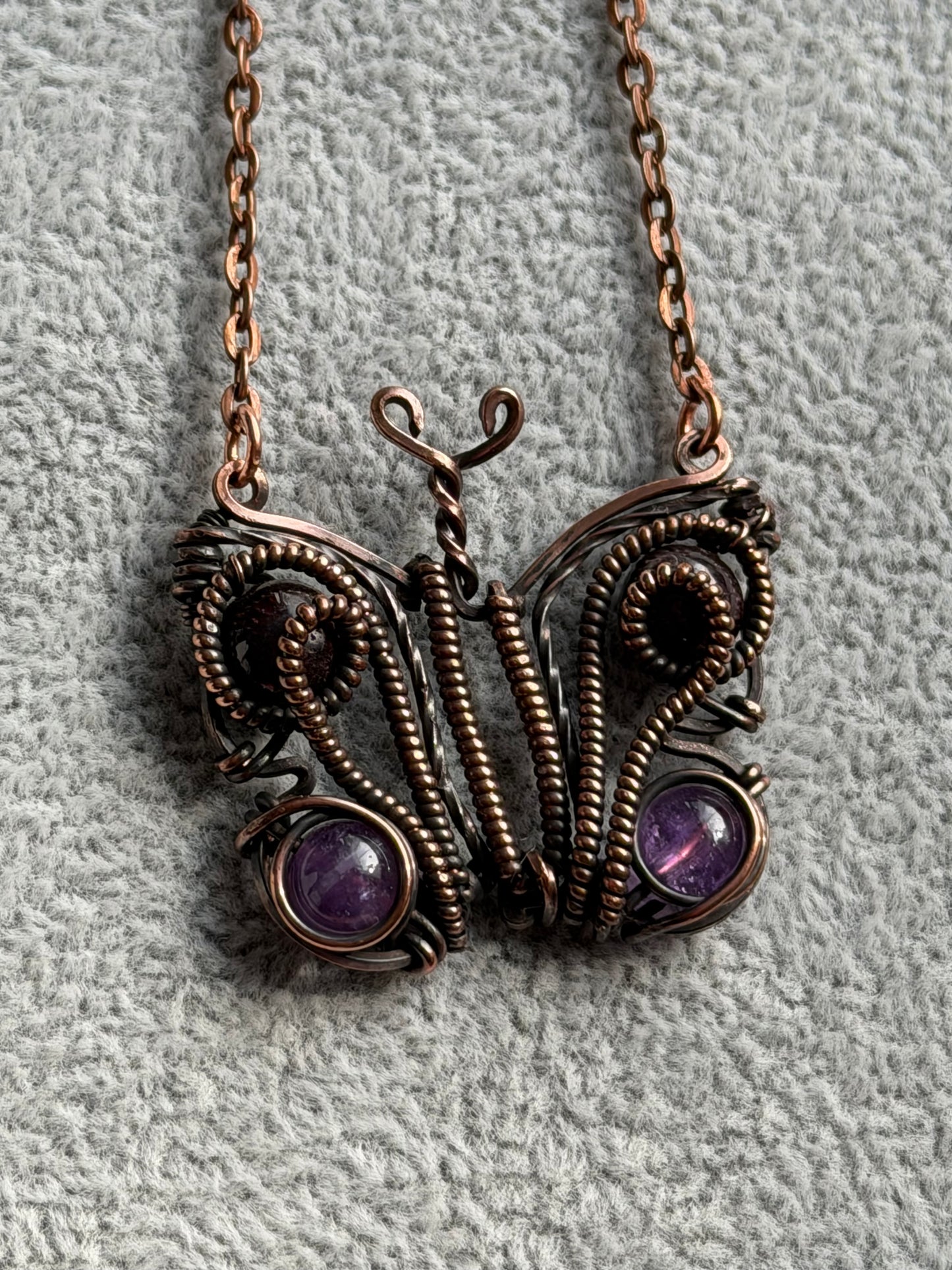 Garnet & Amethyst Butterfly