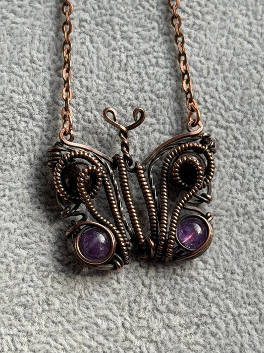 Garnet & Amethyst Butterfly